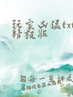 玩家凶猛txt精校版