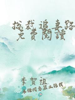 总裁追妻路漫漫 免费阅读