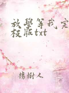 放学等我完整精校版txt