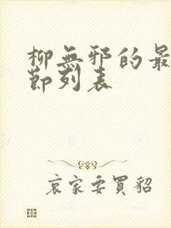 柳无邪的最新章节列表