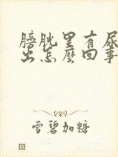 膀胱里有尿排不出怎么回事