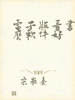 电子版看书用什么软件好