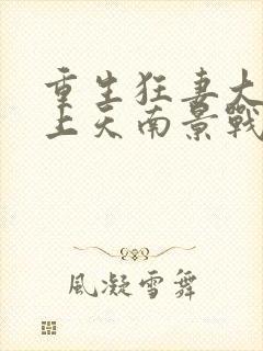 重生狂妻大佬宠上天南景战北庭