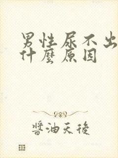 男性尿不出尿来什么原因