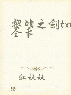 黎明之剑txt全本