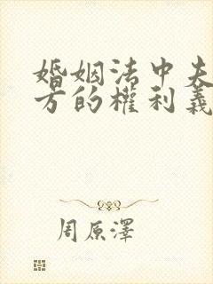 婚姻法中夫妻双方的权利义务