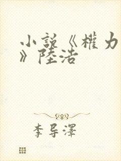 小说《权力巅峰》陆浩