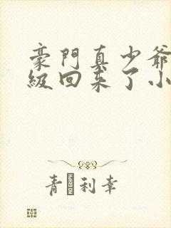 豪门真少爷他满级回来了小说