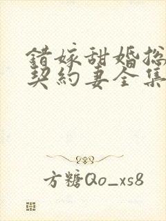 错嫁甜婚总裁的契约妻全集