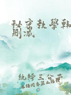 秘密教学韩漫未删减