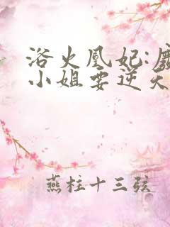 浴火凰妃:废材小姐要逆天小说