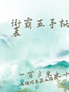 街霸五手柄出招表