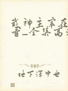 武神主宰在线观看_全集高清免费完整版
