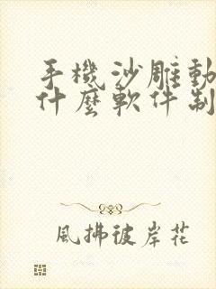 手机沙雕动画用什么软件制作的