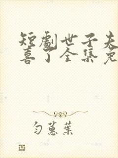 短剧世子夫人有喜了全集免费