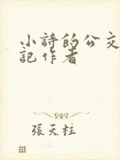 小诗的公交车日记作者