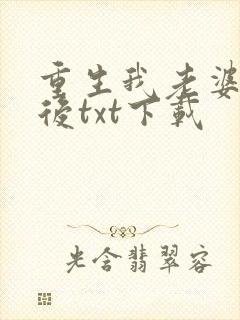 重生我老婆是天后txt下载