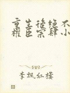 重生后绝不嫁给权臣宗肆小说最新章节