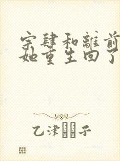 宗肆和离前夜,她重生回了出嫁前