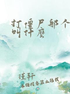 打僵尸那个游戏叫什么