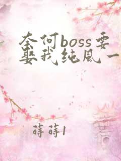 奈何boss要娶我纯风一度全文