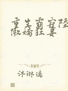 重生霸宠陆爷的傲娇狂妻