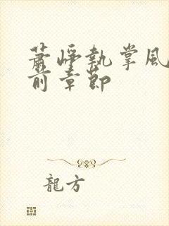 萧峥执掌风云超前章节