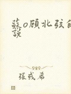 苏o顾北弦的小说