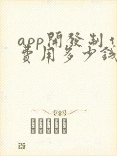 app开发制作费用多少钱