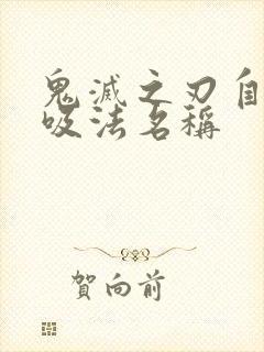 鬼灭之刃自设呼吸法名称