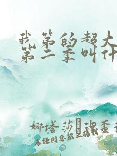我第的超大动漫第二季叫什么