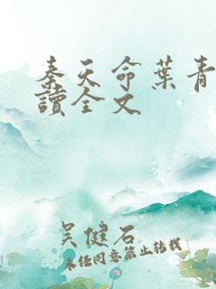 秦天命叶青鸾阅读全文