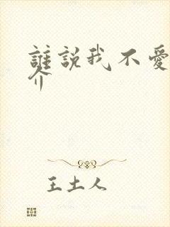 谁说我不爱你简介