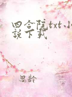 四合院txt小说下载