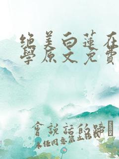 绝美白莲在线教学原文免费阅读