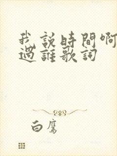 我说时间啊你等过谁歌词