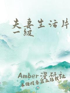 夫妻生活片黄色一级