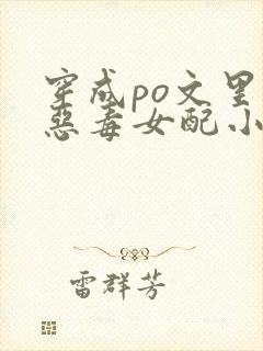 穿成po文里的恶毒女配小说