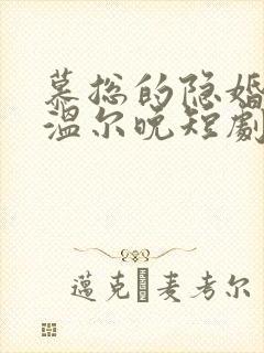 慕总的隐婚罪妻温尔晚短剧
