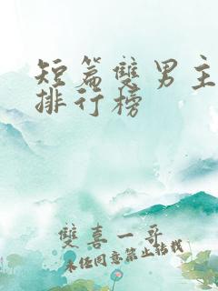 短篇双男主小说排行榜