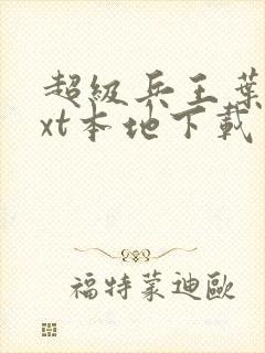 超级兵王叶谦txt本地下载