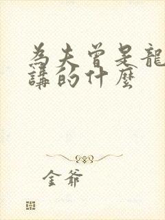 为夫曾是龙傲天讲的什么