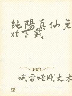 纯阳真仙免费txt下载