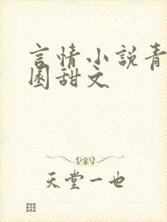 言情小说青春校园甜文