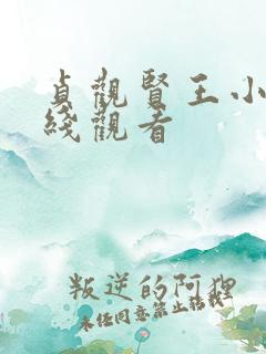 贞观贤王小说在线观看