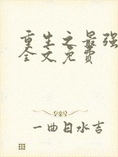 重生之最强人生全文免费
