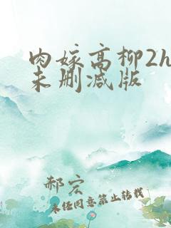 肉嫁高柳2hd未删减版