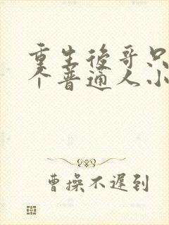 重生后哥只想当个普通人小说