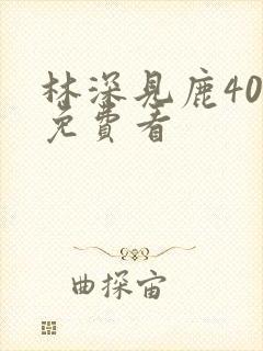 林深见鹿40集免费看