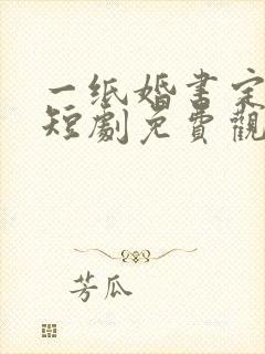 一纸婚书定良缘短剧免费观看全集